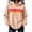 Khaki, variant on Women's Retro Stripe Hoodie Pullover Long Sleeve Colorful Casual Sweatshirt Top