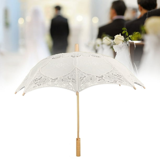 Lace Parasol High quality Lace Bridal Umbrella Fine Workmanship For Celebration For Wedding L Beige