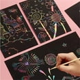 thumbnail image 5 of RKZDSR Rainbow Magic Scratch Paper Art Book Kit with Black Scratch Sheets, Wooden Stylus, and Notes Board - Perfect Gift, 5 of 9