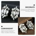 thumbnail image 3 of Chic Pearl and Rhinestones Shoe Clips for Decor Silver ABS Material One Pair, 3 of 8