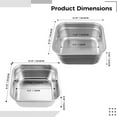 thumbnail image 3 of Vestitly Colander Bowl Set Square Filter and Set Stainless 22cm Multifunctional Kitchen Basket with Holes for Efficient Cleaning Preparation,Silver,8.19*8.19*3.35 inch, 3 of 6