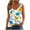 Yellow, variant on Simua Summer Tank Top for Women, Ladies Floral Printed Spaghetti Strap Trendy Sleeveless Loose T-shirts, Size S-2XL