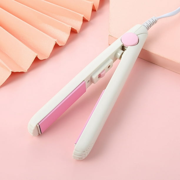Fiudx Mini Rizador, Calórico Rápido de 30 Segundos, Varilla de Fijación Elástica, Plancha de Alisado Sin Daños, Ideal Cabello Corto, Rizado y Liso, Artículo de Belleza de Viaje, Tecnología Ptc Inclui