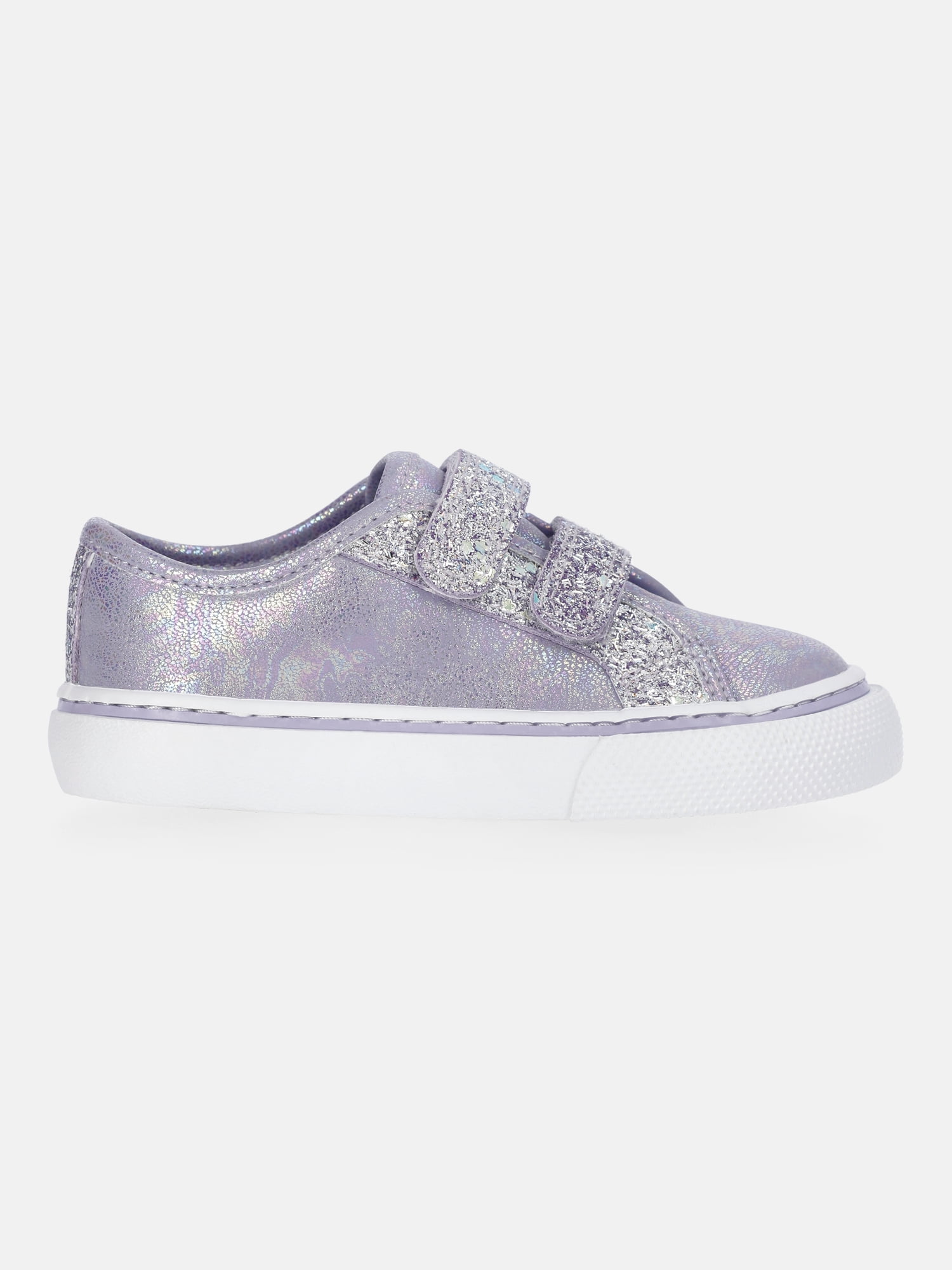 Wonder Nation Toddler Girls Glitter Two Strap Skate Sneakers