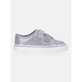 thumbnail image 2 of Wonder Nation Toddler Girls Glitter Two Strap Skate Sneakers, 2 of 6