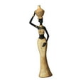 thumbnail image 3 of Tribal Lady Statue African Art Piece Figurine Retro Collectible Design for Living Room Fireplace Mantel Decor, 3 of 9
