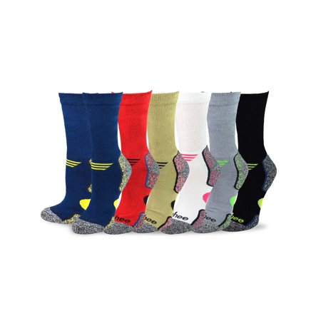 TeeHee Viscose from Bamboo Diabetic Sports Cushion Crew Socks 6-Pack (9-11, Basic)