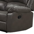 thumbnail image 4 of Lizzy Loveseat, Manual Reclining 60 Inch, Pillow Top Arms, Gray Leather, 4 of 7
