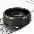 thumbnail image 5 of Tungsten Rings for Men Wedding Bands for Her 4mm Black Brushed Comfort Fit, 5 of 7