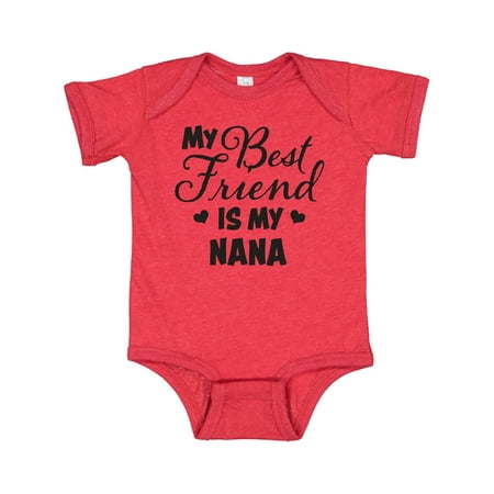 

Inktastic My Best Friend is My Nana with Hearts Gift Baby Boy or Baby Girl Bodysuit