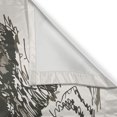 thumbnail image 3 of Ambesonne Landscape Kitchen Curtains, Forest Landscape Sketch, 55"x45", Sepia White, 3 of 3