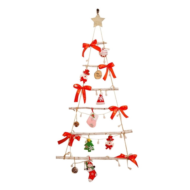 Christmas Tree Wooden Wall Hanging Christmas Tree Wood Color Christmas Decorations