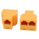 thumbnail image 1 of 2pcs Cable telefónico de puerto Conector naranja Divisor 1 Hembra a 2 Hembra, 1 of 2