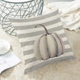 thumbnail image 4 of Fall Pillow Covers 20x20 Inch Set of 2,Grey Pumpkin Throw Pillows Case,Gray Stripes Autumn Outdoor Decorative Square Linen Farmhouse Harvest Decor Cushion Covers for Home Sofa Bed Couch, 4 of 6