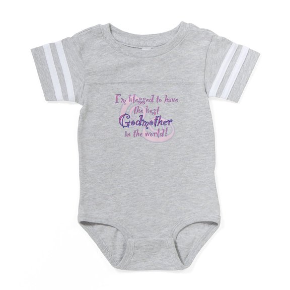 CafePress - Blessed Godmother Pk - Cute Infant Baby Football Bodysuit