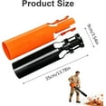 thumbnail image 5 of Leaf Blower Air Booster, Universal Leaf Blower Nozzle Attachment, Cordless Leaf Force Air Booster for 2–4 Inch Blower Tubes, Easy to Install Airflow Accelerator, Yard Cleanup Artifact (Black+Orange), 5 of 11