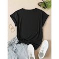 thumbnail image 2 of Letter Print Crew Neck T-shirt, Versatile Short Sleeve Top For Spring & Summer, Women's Clothing, 2 of 6