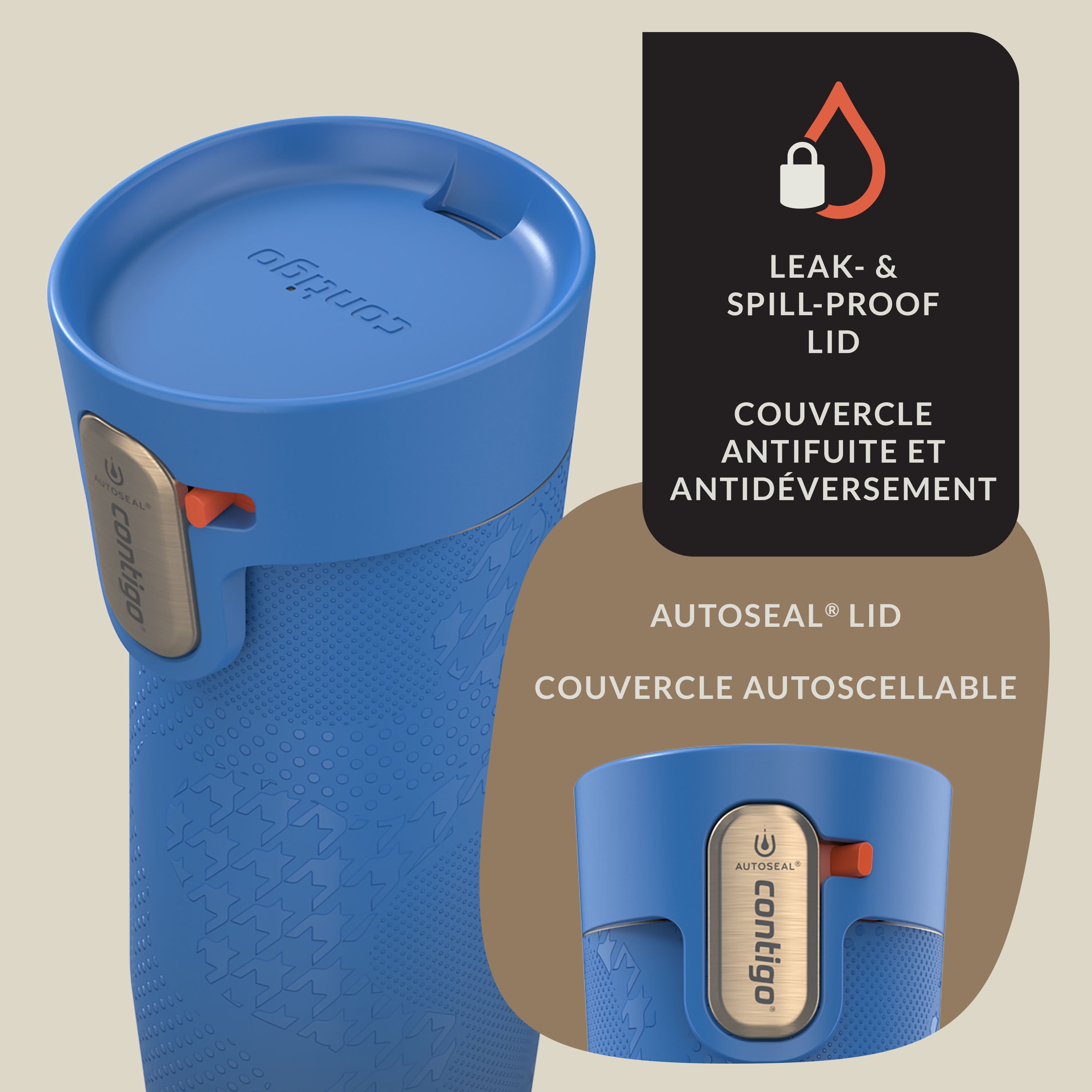 Contigo x Ally Love West Loop Vacuum-Insulated Stainless Steel Travel Mug with Easy-Clean AUTOSEAL Lid, 16 oz (473 ml)