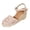 Pink, variant on Rokment Bohemian Crochet Wedges Dress Sandals for Women Bride Wedding Beach Summer Handmade Closed Toe Espadrilles Chunky High Heel Casual Spring Dressy Sandals Beige Size 6
