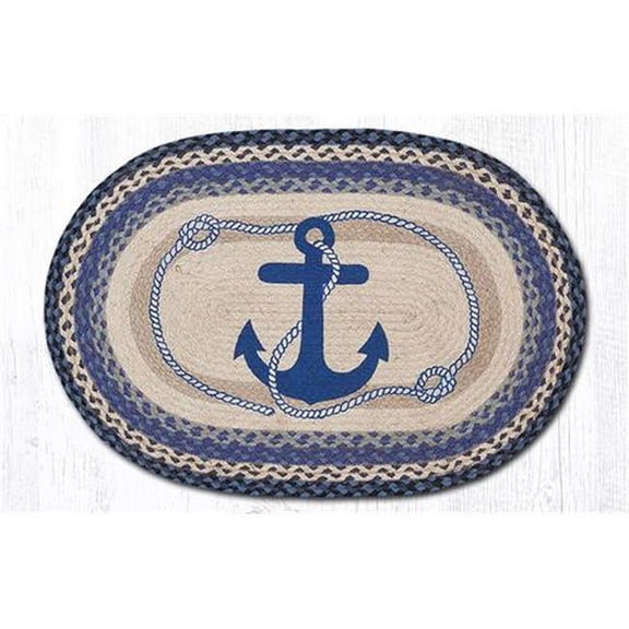 Capitol Importing 88-35-443A 3 x 5 ft. Jute Oval Anchor Patch