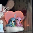 thumbnail image 2 of Figura de bebé Disney Interstellar hecha a mano de 18 cm con luz de noche de Stitch y ángel, modelo de Stitch, muñeco de juguete, regalos de cumpleaños, 2 of 5