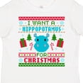 thumbnail image 4 of Inktastic I Want a Hippopotamus for Christmas Pixelated Ugly Sweater Boys or Girls Toddler T-Shirt, 4 of 5