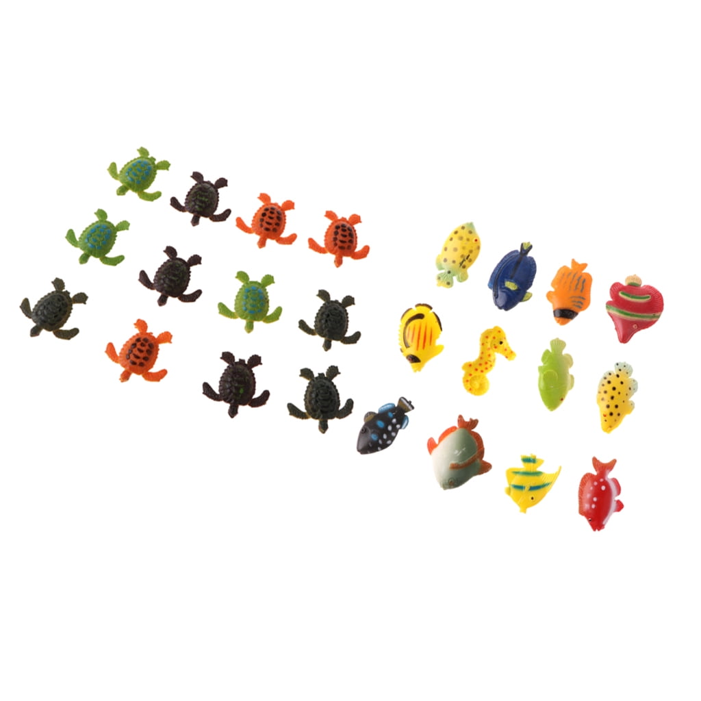 24Pcs Assorted Turtle Sea   Animals Model Toys for Kids Beach Party Favor 