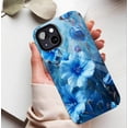 thumbnail image 5 of Blue Floral Women's iPhone Case - Soft Silicone Gel Shockproof Phone Cover for Women, Durable Anti-Slip Protective Case for iPhone 11/12/13/14/15/16 (Pro Max/Plus), 5 of 9