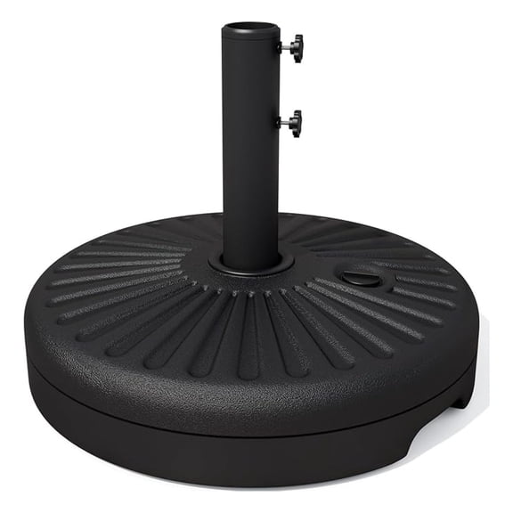 Patio Umbrella Stand 81.5lb, Outdoor Base Water Filled, Heavy Duty Holder for Deck, Pool - Black