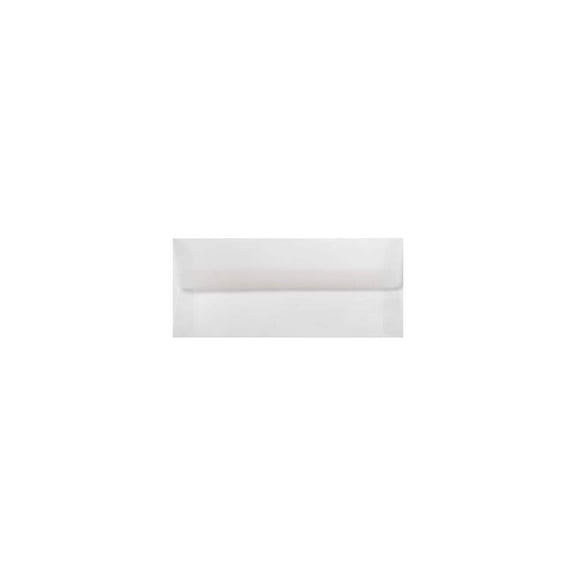 LUX #10 Square Flap Envelopes (4 1/8 x 9 1/2) 50/Pack Clear Translucent (4860-00-50)
