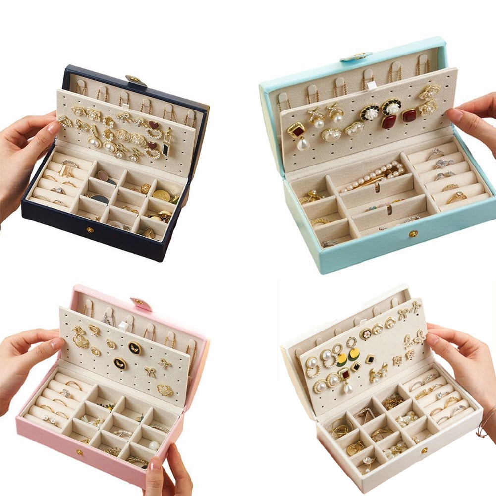 CSCHome Jewelry Organizer Removable Dividers Large Capacity Travel Jewelry Box for Daily Jewelry Storage, Modern Style Jewelry Box