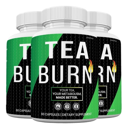 Tea Burn Now in Pills, Powerful Formula, Maximum Strength, Effective for Women and Men. (3 Pack)