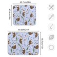thumbnail image 4 of Yayeee Dish Drying Mat for Kitchen Counter 16"x18" Microfiber Absorbent Pad, Purple Otters Pattern, 4 of 7