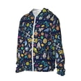 thumbnail image 2 of Pofeuu Colorful Space Print Sun Protection Outdoor Lightweight Full Zip UV Cooling Hoodie Long Sleeve Summer Clothing for Outdoor Hiking-Small, 2 of 5