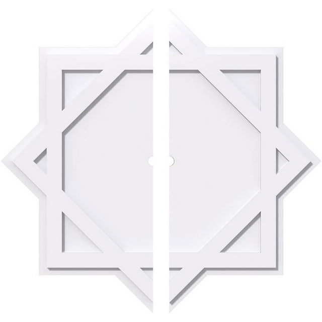 Ekena Millwork CMP30AL2-01000 30 in. OD x 1 in. ID Square Axel Architectural Grade PVC Contemporary Ceiling Medallion - 2 Piece