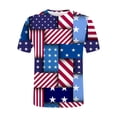 thumbnail image 4 of T-Shirt à Col Rond Imprimé Mode Femmes Lenago Summer Plus Size Womens Tops 4ème de Juillet Tenues pour Femmes, 4 of 5