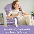 thumbnail image 6 of Lovote 5 in 1 Glider Rocker Replacement Cushions Set - Soft Thicken Velvet Rocking Chair Cushion with Ottoman Cover for Indoor Nursery Glider Rocking Chair, Purple, 6 of 8