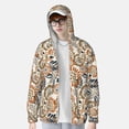 thumbnail image 4 of Goofa Floral Paisley Printed Women's UPF 50+ Sun Protection Hoodie Jacket Lightweight Long Sleeve Sun Shirt for Women with Pocket Hiking Outdoor-X-Large, 4 of 9