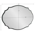 thumbnail image 6 of Kate and Laurel Leanna Modern Scalloped Wall Mirror, 18 x 24, Black, Glam Oval Mirror for Wall, 6 of 8