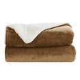 thumbnail image 6 of StangH Sherpa Blanket Queen - Super Soft Fuzzy Bed Blanket Wool Like Reversible Velvet Plush Couch Blanket Thick Warm Throws for Winter, Camel, Queen Size 90 x 90, 6 of 8