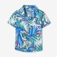 thumbnail image 2 of Coerni Toddler Boys Kids Hawaiian Shirt Short Sleeve Button Down Shirts Tropical Lapel Summer Beach Top Baby Casual Clothes, 2 of 5