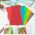 thumbnail image 4 of YWC-Spiral Notebook, Notebooks College Ruled with Removable Dividers, 300 Pages 100GSM Thick Spiral Writing Journal for Work, School, 4 of 4