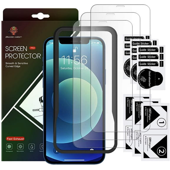 iPhone 12 Screen Protector smooth and sensitive Curved Edge for iPhone 12 pro 6.1", 3 Pack Tempered Glass , protection 2.5D Edge Anti Scratch