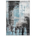 thumbnail image 2 of World Rug Gallery Modern Watercolor Abstract Design Area Rug - BLUE 5'x7', 2 of 9