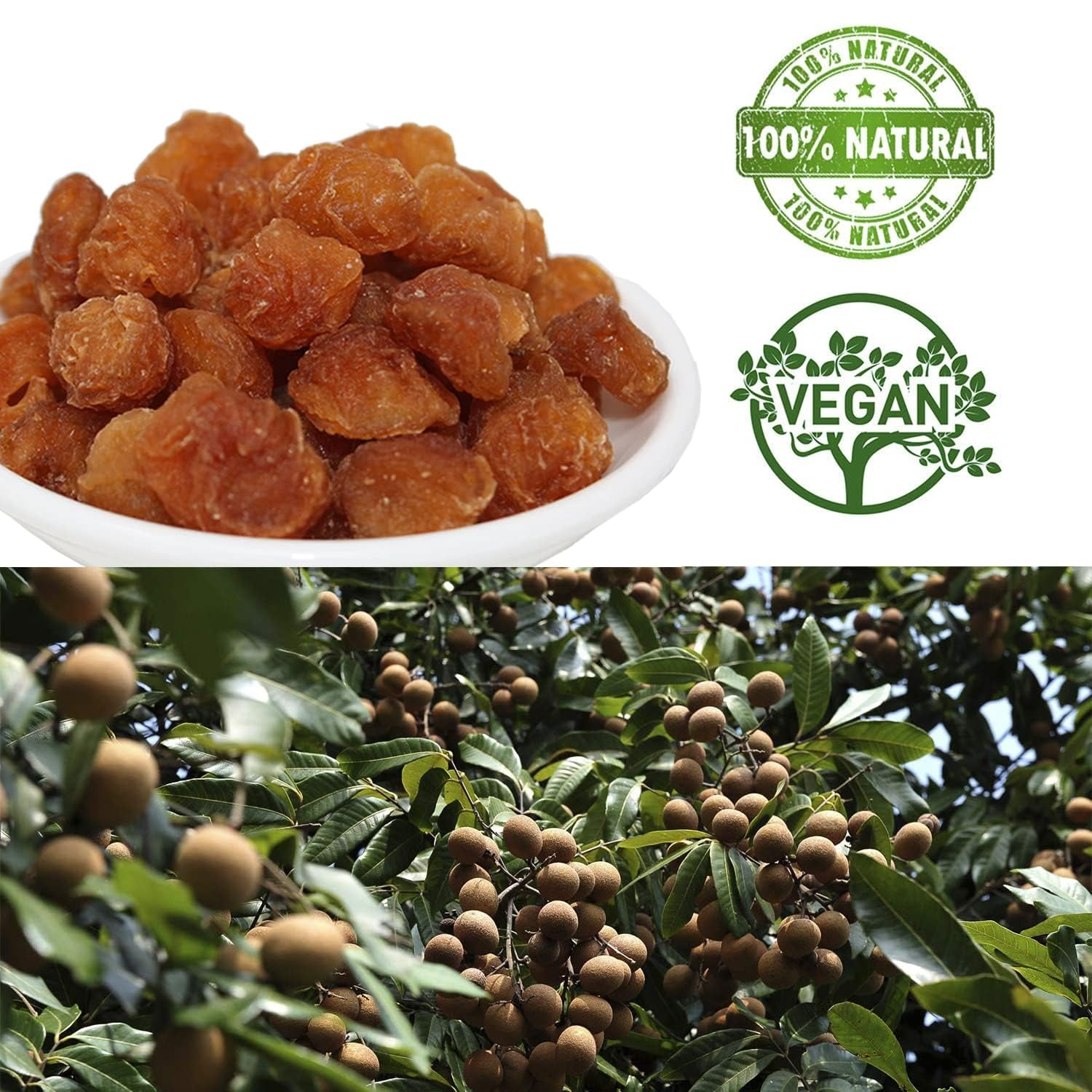 Natural Dried Longan Fruit 100% Fruit Meat,Thailand sun dried longan Dried Longan 5 Pound