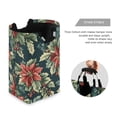 thumbnail image 3 of Yayeee Freestanding Laundry Hamper with Handle Collapsible Large Storage Basket for Clothes, Retro Christmas Poinsettia, 3 of 7