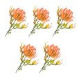 thumbnail image 2 of Ramo de flores artificiales Kearding 5 piezas decoración naranja, 2 of 6