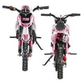 thumbnail image 2 of Aqmeifen Kids 49cc Gas Dirt Bike, 2-Stroke Ride-on Mini Motorcycle with Pull Start, Oil Mixed Required, Speed 30 km/h (Pink), 2 of 7