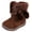Brown, variant on Kali Footwear Girls Bany Pom Pom Boots
