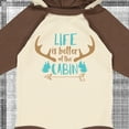 thumbnail image 4 of Inktastic Life is Better at the Cabin, Deer Antlers, Camping Boys or Girls Long Sleeve Baby Bodysuit, 4 of 5